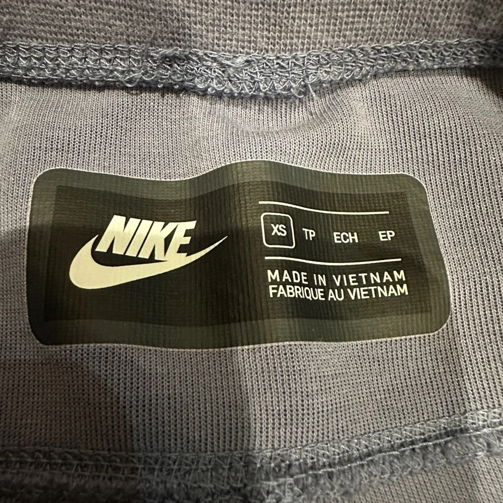 Nike Tech Fleece Joggers Women XS Slate Blue Black Zip Pocket